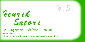 henrik satori business card